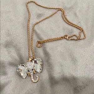 Crystal elephant necklace